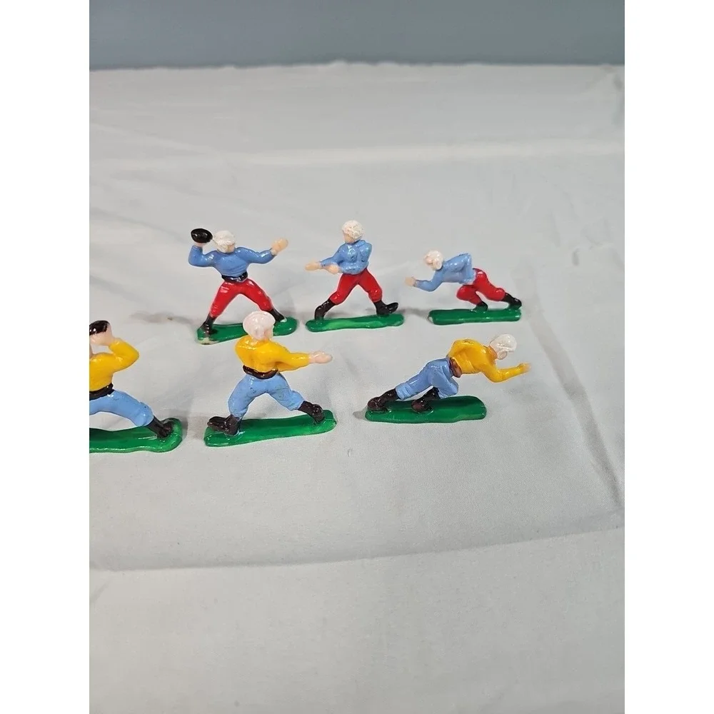 Vintage Football Players Cake Toppers 1950's ‎ C.M.V. Hong Kong Lot of 6